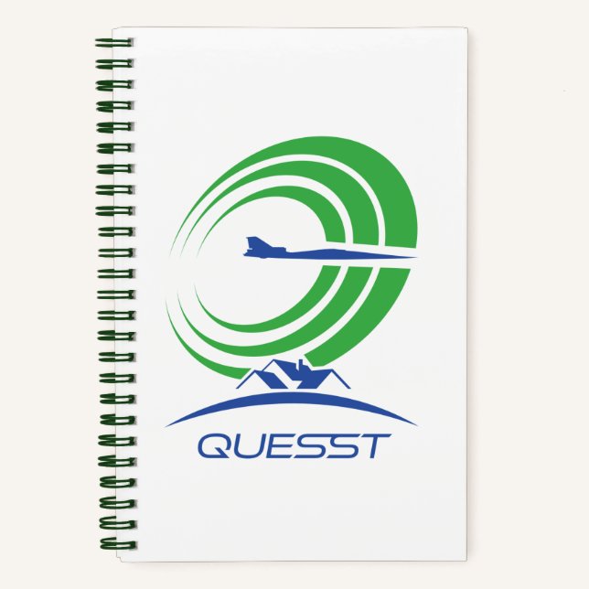 Carnet Logo de la NASA Quesst Supersonic Green Spiral (Recto)