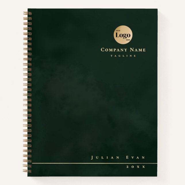 Carnet Logo de la société professionnelle Émeraude Vert O (Devant)
