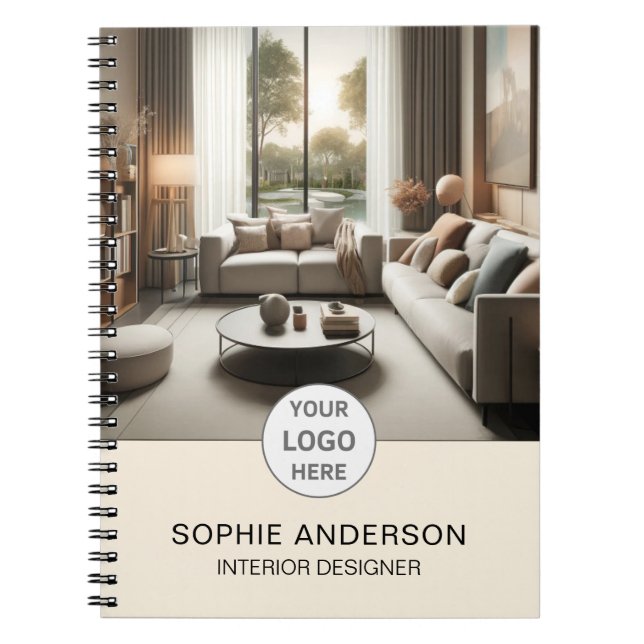 Carnet Logo de l'entreprise de designer d'intérieur Photo (Devant)