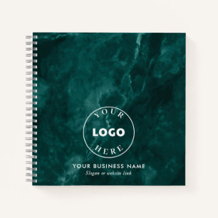 Carnet Logo de l'entreprise Marbre vert Business Custom