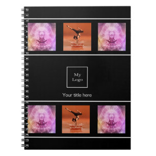 Carnet Logo de l'entreprise photo collage noir blanc