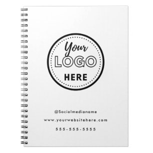 Carnet Logo de promo blanc minimaliste de marque professi