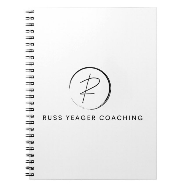 Carnet Logo de signature de coaching Russ Yeager (Devant)