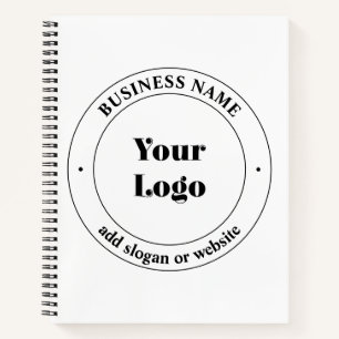 Carnet Logo d'entreprise et texte promotionnel Blanc
