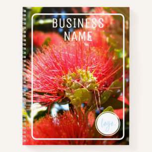 CARNET LOGO D'ENTREPRISE FLEURS DE POHUTUKAWA D'ÉTÉ NATUR