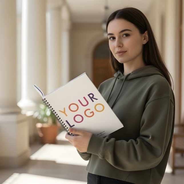 Carnet Logo d'entreprise minimaliste blanc (Créateur téléchargé)