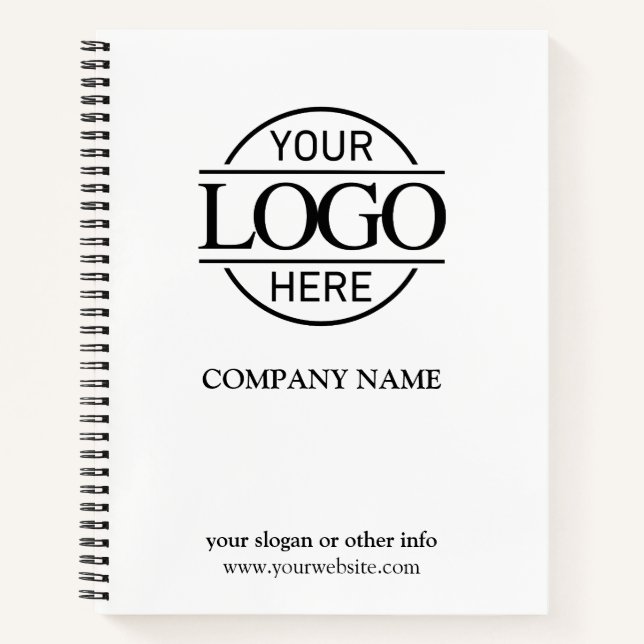 Carnet Logo d'entreprise moderne Black White Business (Devant)