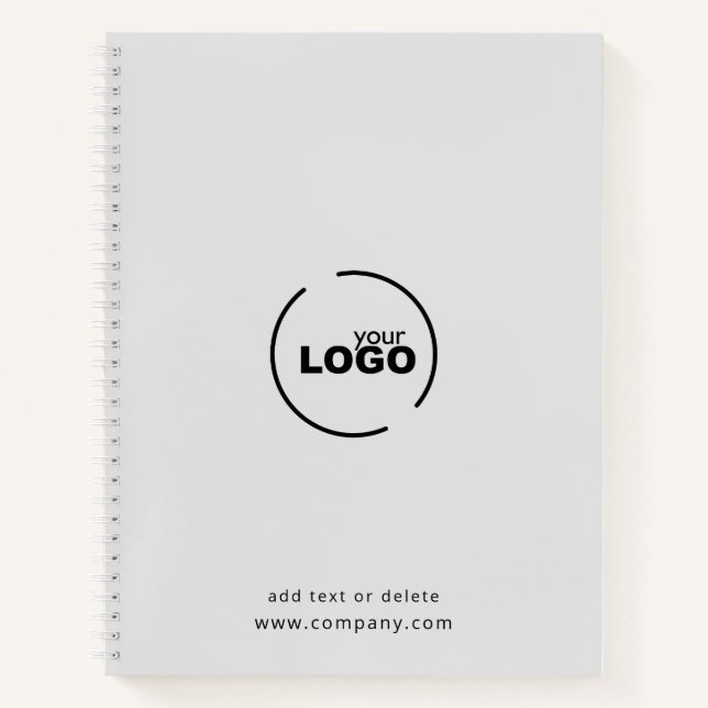 Carnet Logo d'entreprise moderne professionnel gris (Devant)