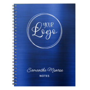 Carnet Logo d'entreprise Navy Blue Royal Foil Réunion