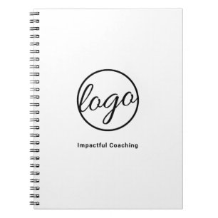 Carnet Logo d'entreprise personnalisé noir et blanc
