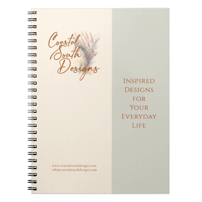 Carnet Logo d'entreprise personnalisé Vert jaune moderne (Devant)