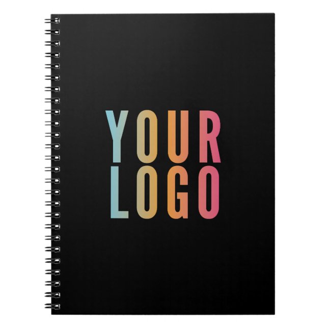 Carnet Logo d'entreprise promotionnel noir (Devant)