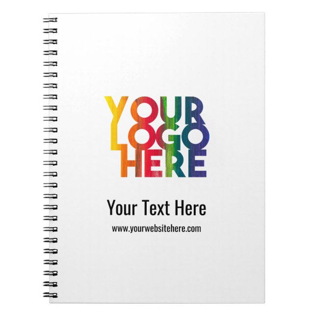 Carnet Logo d'entreprise simple blanc (Devant)