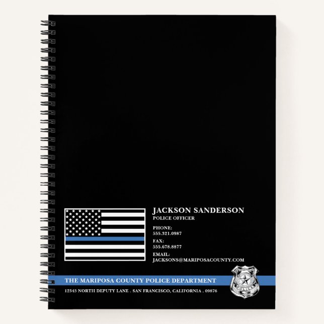Carnet Logo du département de police pour l'application d (Devant)
