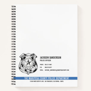 Carnet Logo du service de police départementale personnal