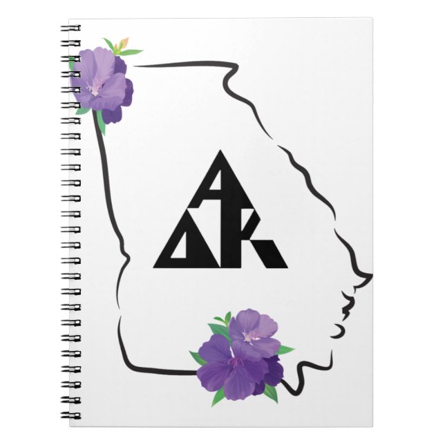 Carnet logo du triangle noir Georgia Alpha Delta Kappa (Devant)