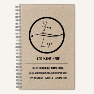 Carnet Logo Entreprise Commercial Kraft Brun  