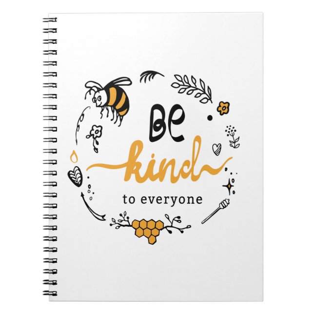 Carnet Logo lumineux avec une abeille (Devant)