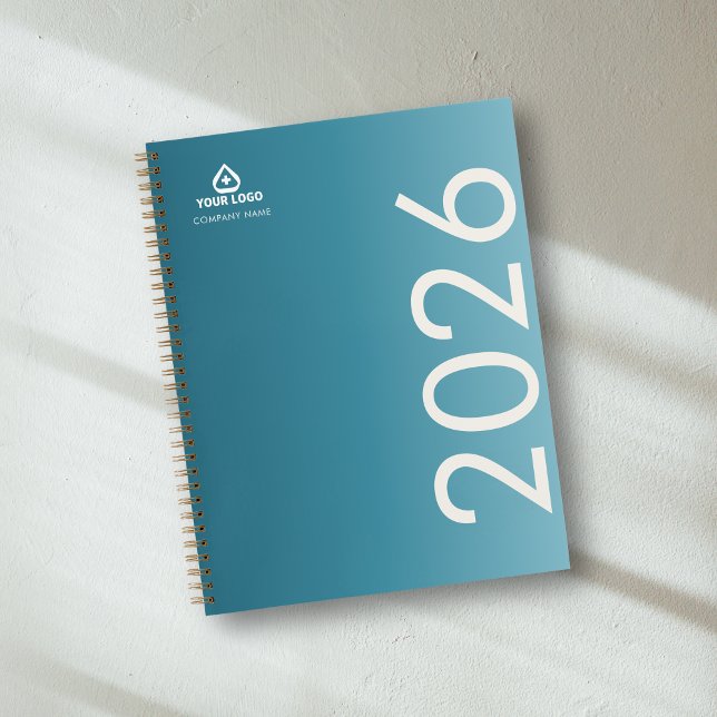 Carnet Logo médical de clinicien à dégradé de sarcelle (Créateur téléchargé)
