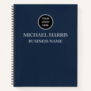Carnet Logo professionnel Marine Blue Monogram Business
