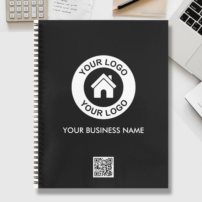 Carnet Logo professionnel personnalisé Code QR Texte prom (Créateur téléchargé)