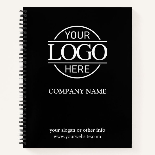 Carnet Logo promotionnel Black Business Corporate Company (Devant)