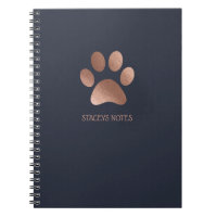Logo rose Gold Et Marine Empreinte de patte Person