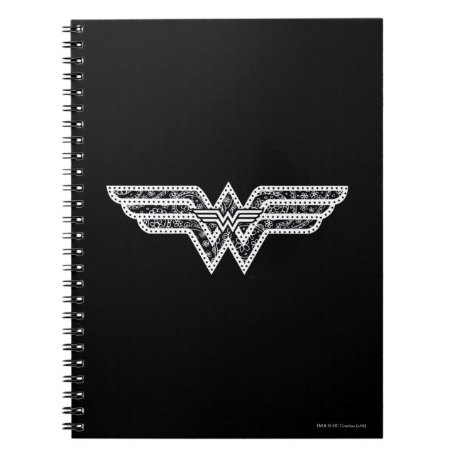 Carnet Logo Wonder Woman Paisley (Devant)
