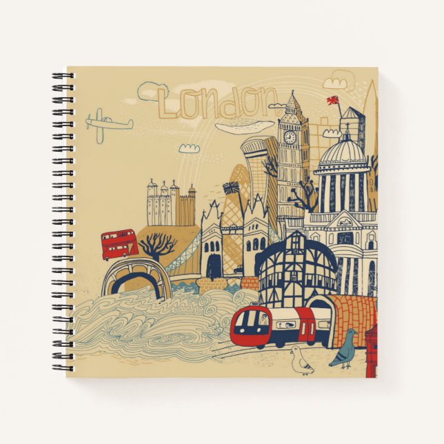 Carnet London Doodle Scene (Devant)
