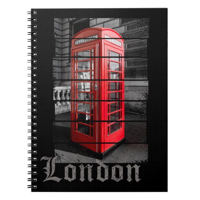 Carnet London Phone Box Vintage Souvenir (Devant)