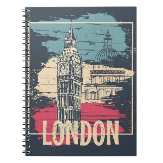 Carnet Londres Big Ben : Poster de typographie