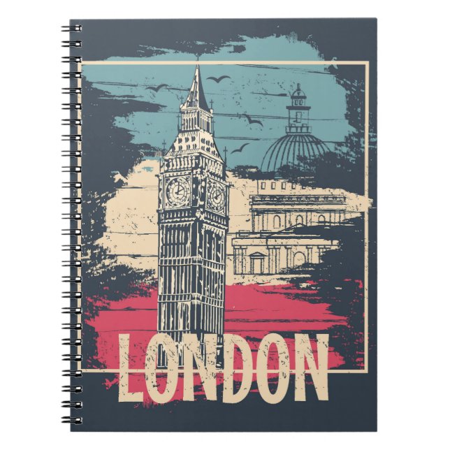 Carnet Londres Big Ben : Poster de typographie (Devant)