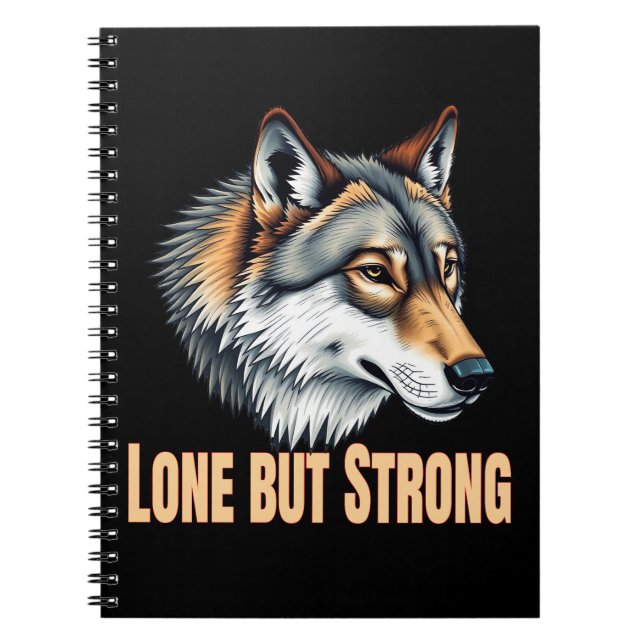 Carnet Lone But Strong Wolf (Devant)