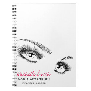 Carnet Longue extension de mèche de mèches de beaux yeux