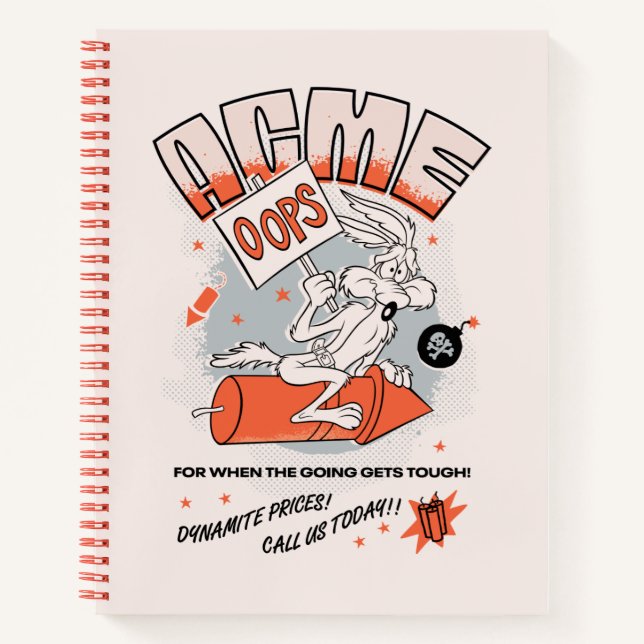 Carnet LOONEY TUNES™ | WILE E. COYOTE™ ACME Dynamite (Devant)