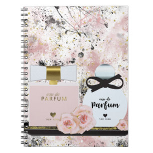 Carnet L'or de bouteilles de parfum de New York et