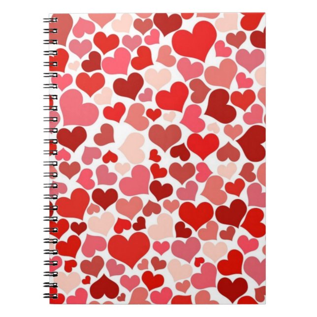 Carnet Lots of Love Hearts Mosaic Pattern (Devant)