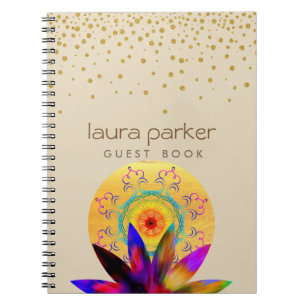 Carnet Lotus Fleur Yoga Méditation Vintage Holistique