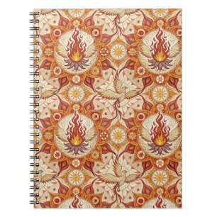 Carnet Lotus Mandala à la Flamme Sacrée - Motif de Phénix