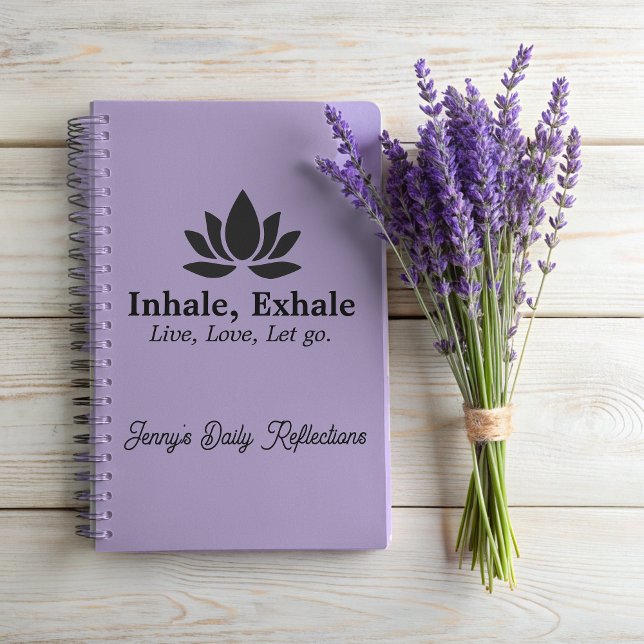 Carnet Lotus Tranquille : Inhale, Inspiration Exhale Pers (Créateur téléchargé)