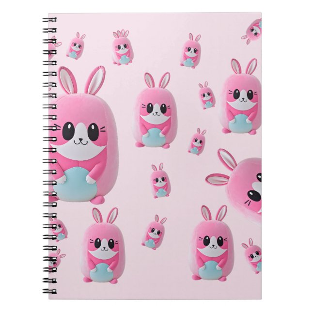 Carnet "Lou Lou". Une créature rose et câline (Devant)