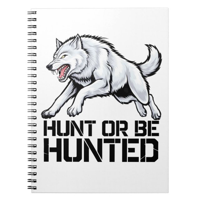 Carnet Loup alpha : chasse ou chasse (Devant)