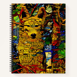 Carnet Loup américain dans une photo améliorée par l'I.A.