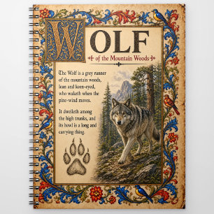 Carnet Loup, Art de Bestiaire Médiéval