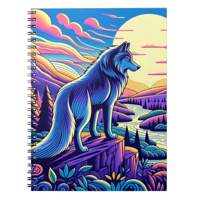 Carnet Loup Céleste (Devant)