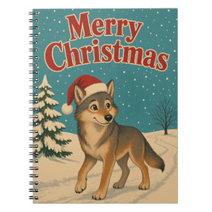 Carnet Loup Chemin d'Hiver Animal Noël