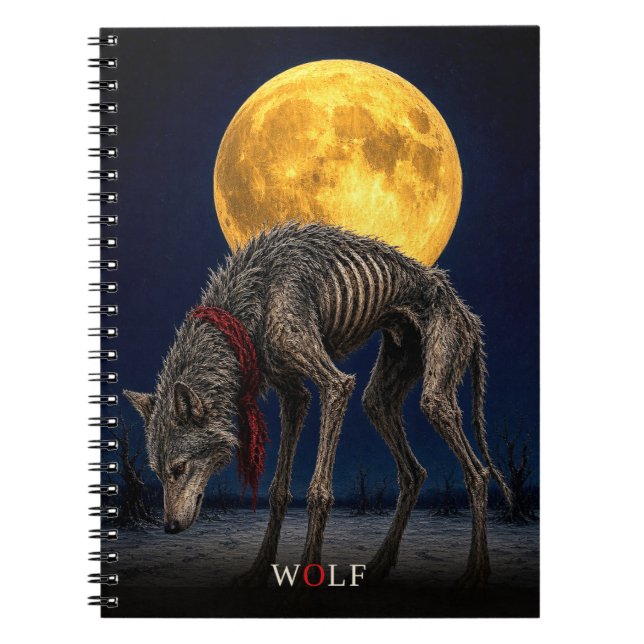 Carnet Loup Cravate surréalisme gothique (Devant)