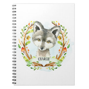 Carnet Loup de bébé mignon
