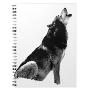 Carnet Loup de Howling blanc noir