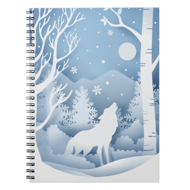 Carnet Loup d'hiver (Devant)